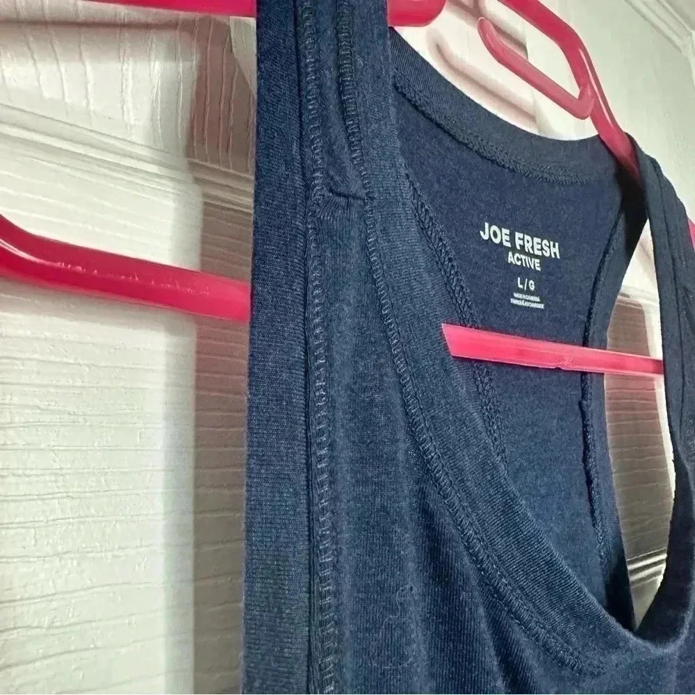 Joe Fresh Racerback Tank Top Blue Size Large - Picture 5 of 16